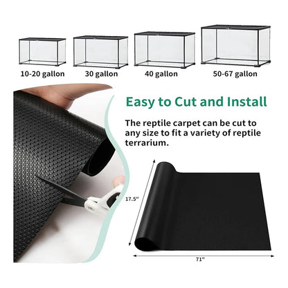 Reptile Mat,Reptile Terrarium Substrate Liner For Leopard Gecko, Lizard,Snake,Tortoise,Reptile Flooring