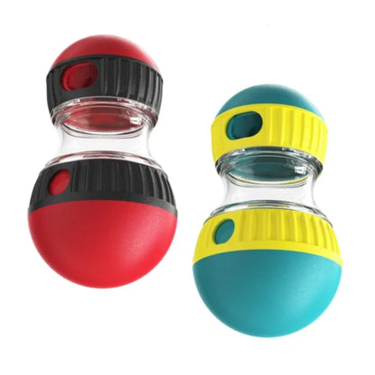 Distributeur de croquette elliptique avec balle roulante pour chiens